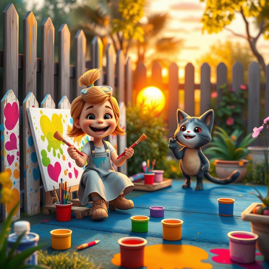 The Whimsical Fence Painting
