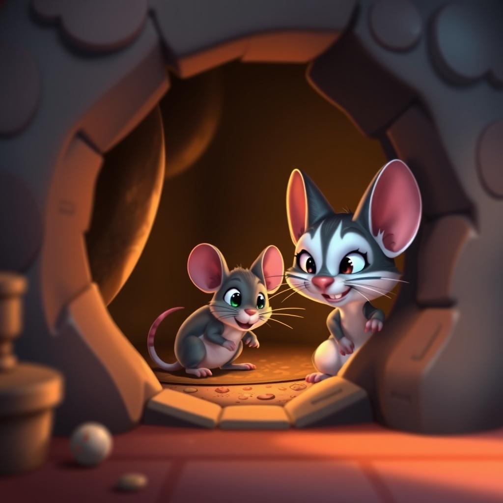 The Clever Mouse and the Cunning Cat