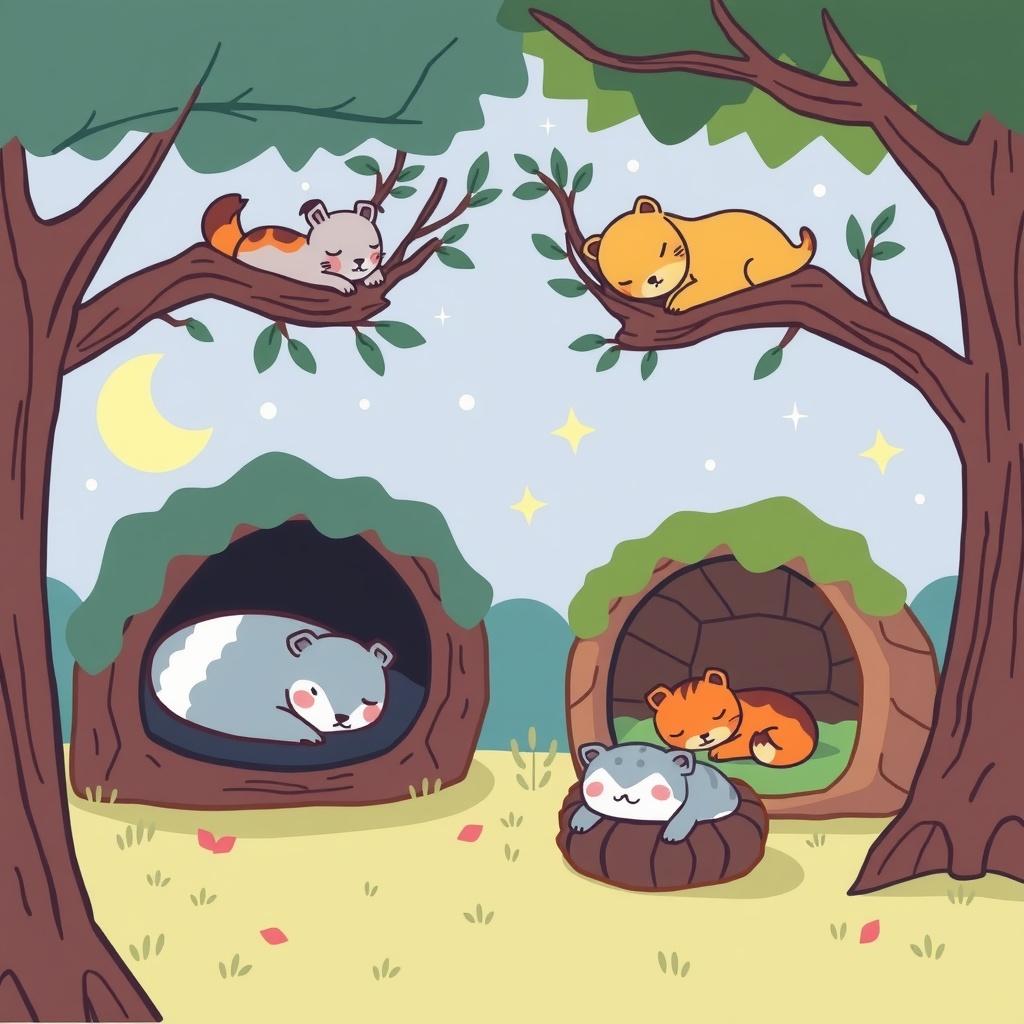Curious Cousins and the Nighttime Habits of Animals