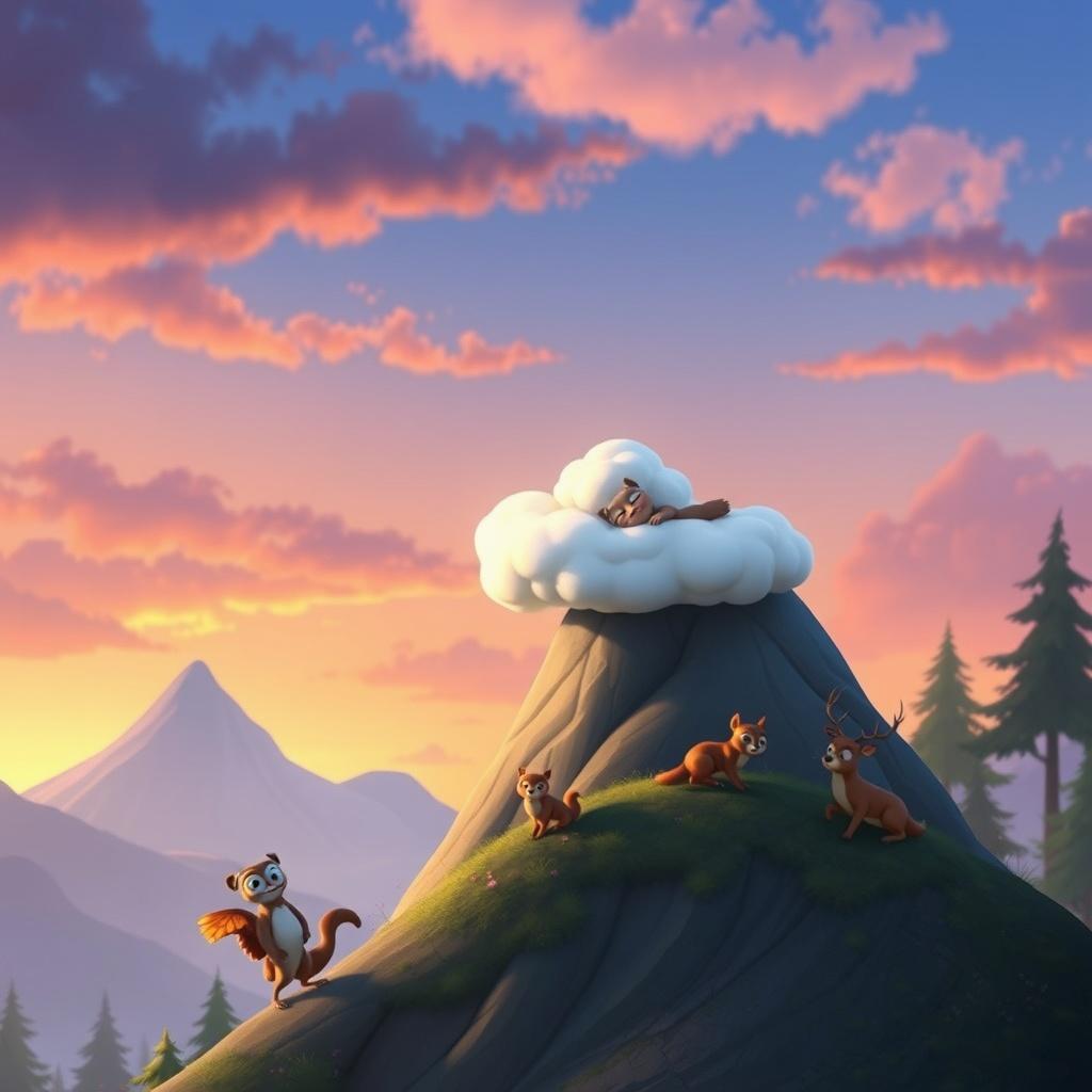 The Sleepy Cloud on the Mountain