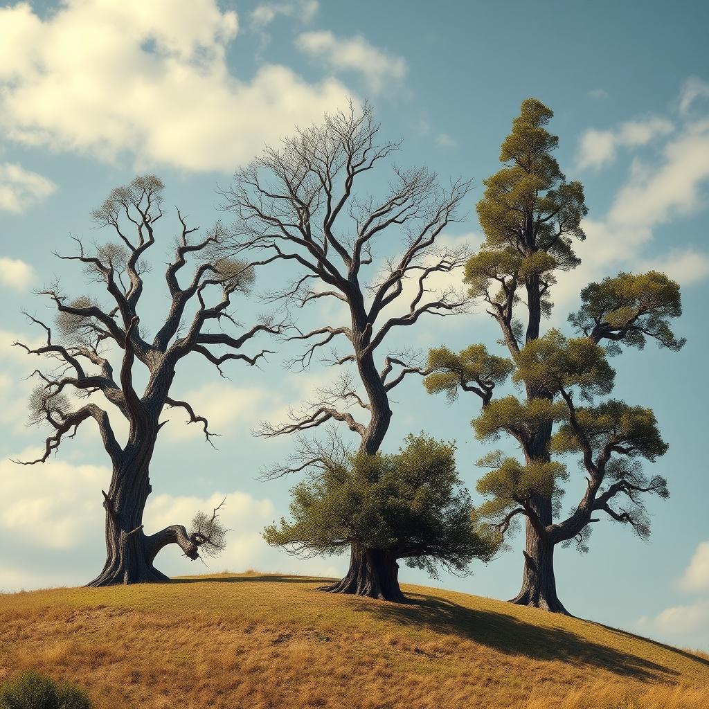 The Three Trees on the Hill