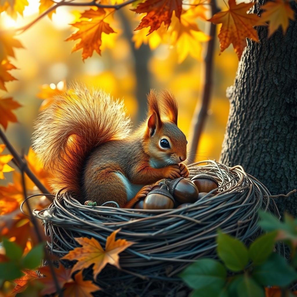 The Squirrel's Winter Preparations