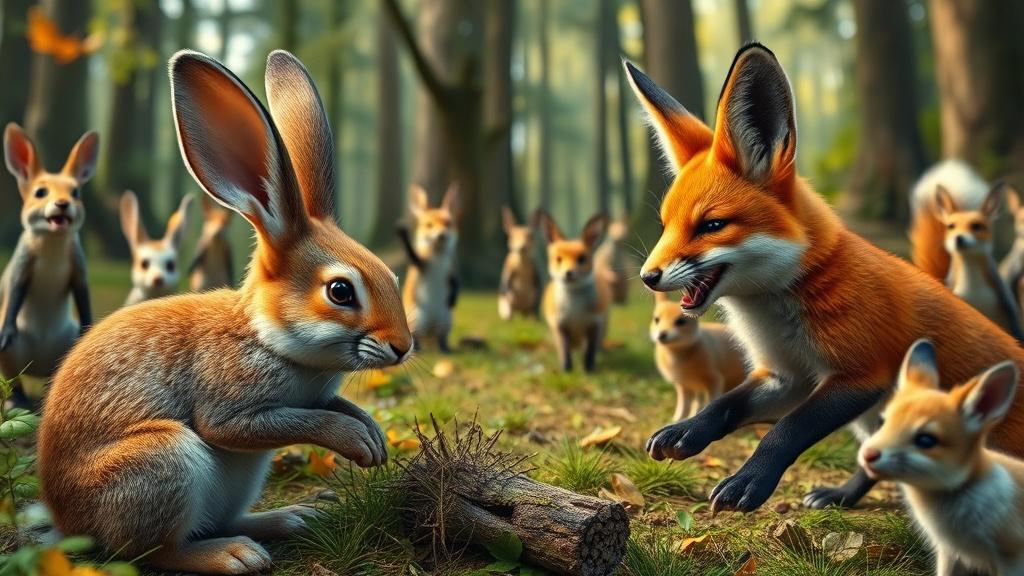 The Clever Rabbit and the Sly Fox