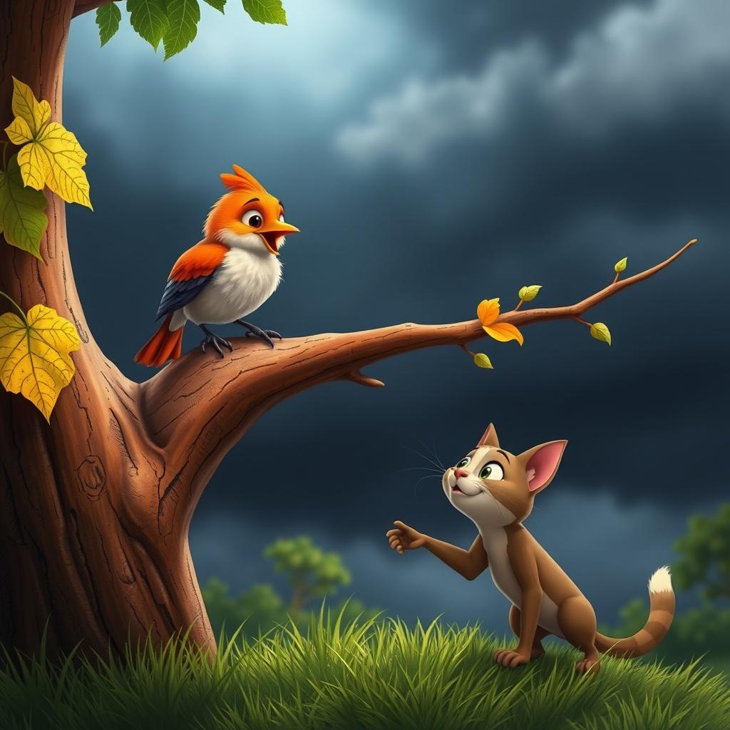 The Clever Bird and the Cunning Cat