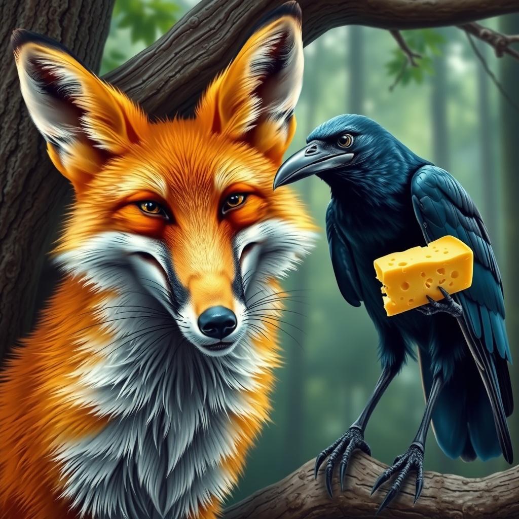 The Cunning Fox and the Vain Crow