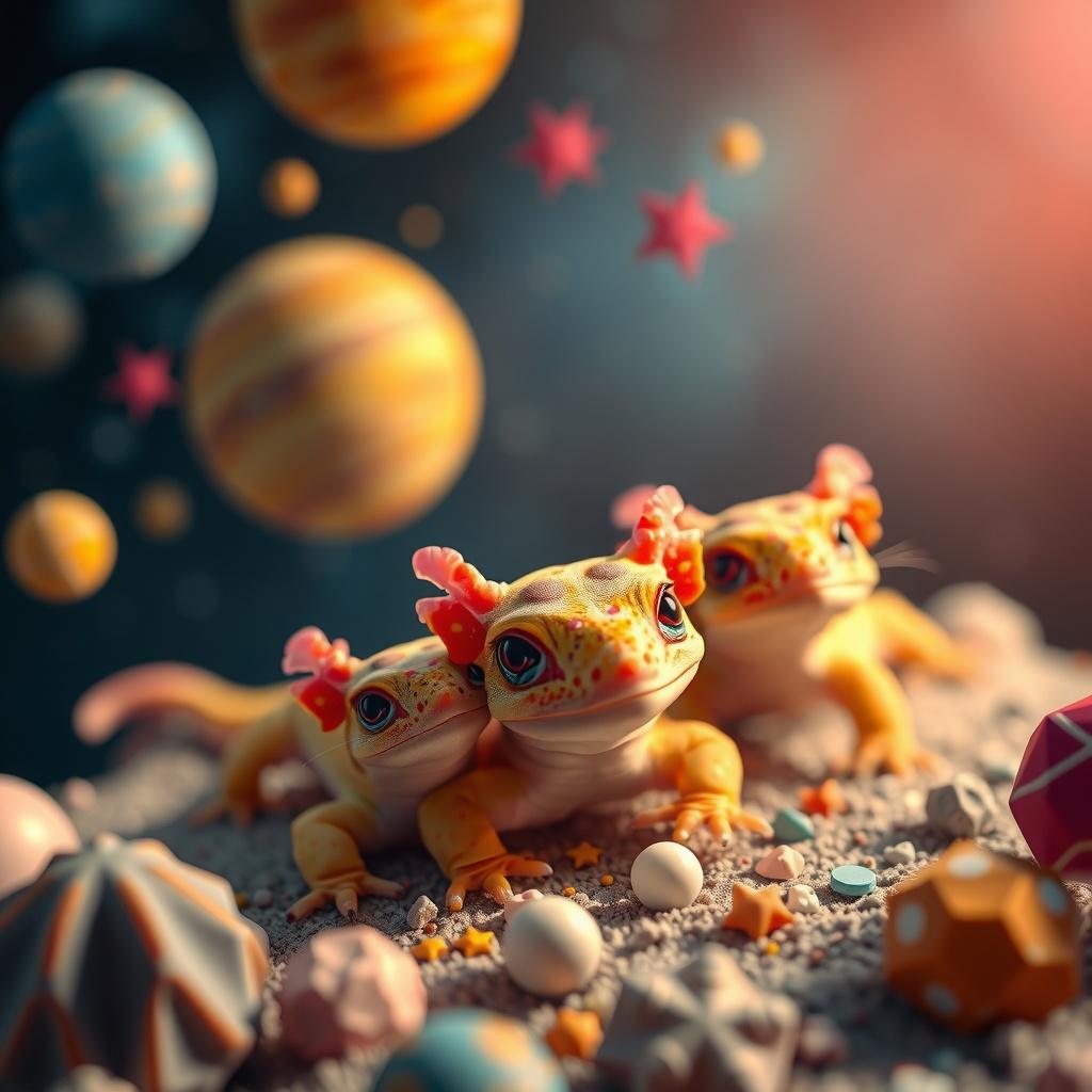 The Axolotl Family's Galactic Adventure