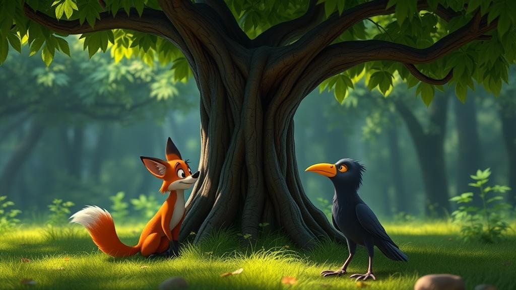 The Clever Fox and the Foolish Crow cover image