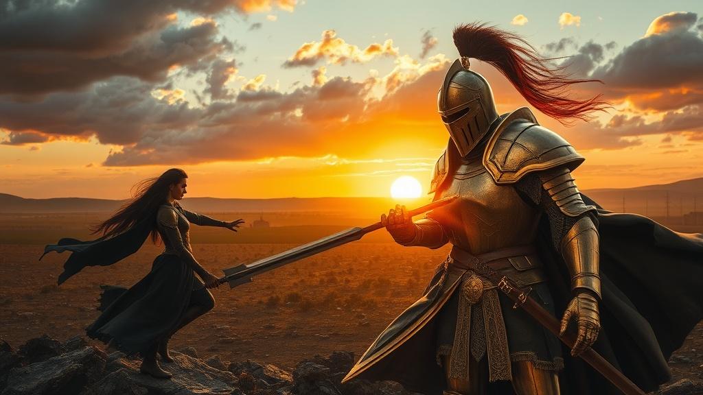 The Golden Knight's Battle