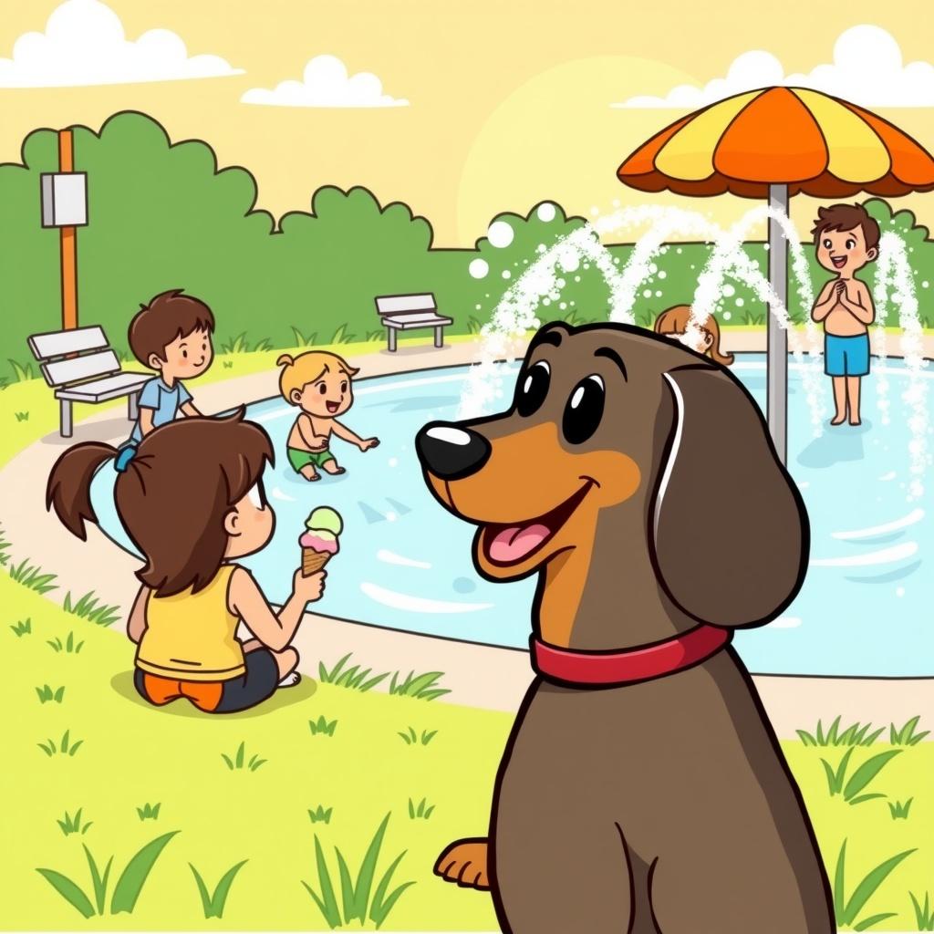 Princess Peachy at the Splash Pad