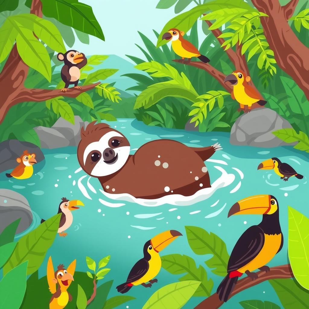 Slippy the Sloth and the Great Swim