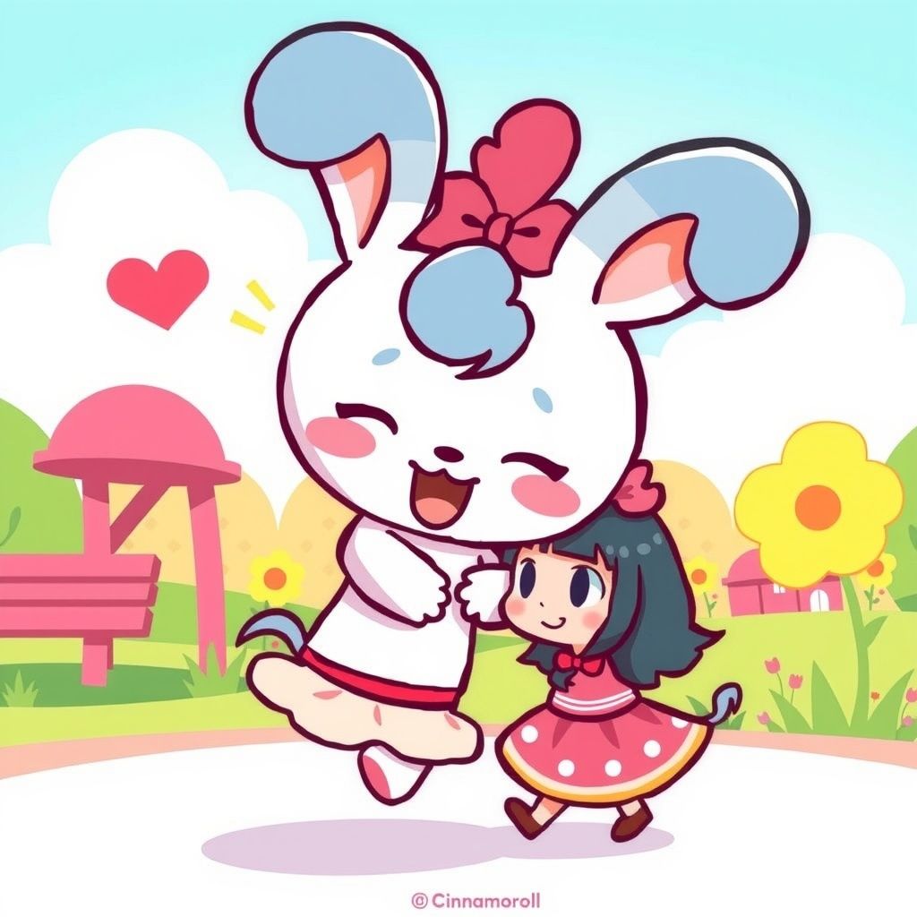 Cinnamoroll and Anaya: A Friendship Blooms