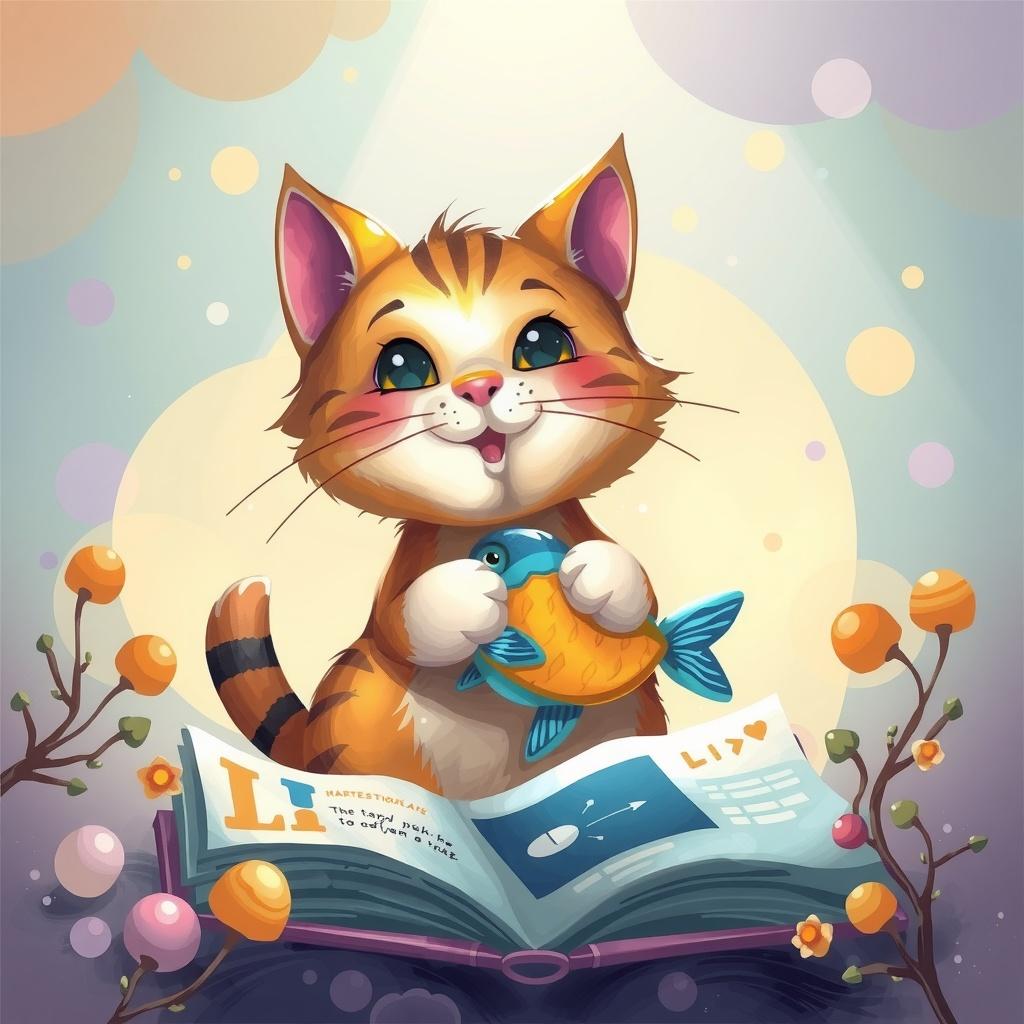 The Playful Cat and the Fish