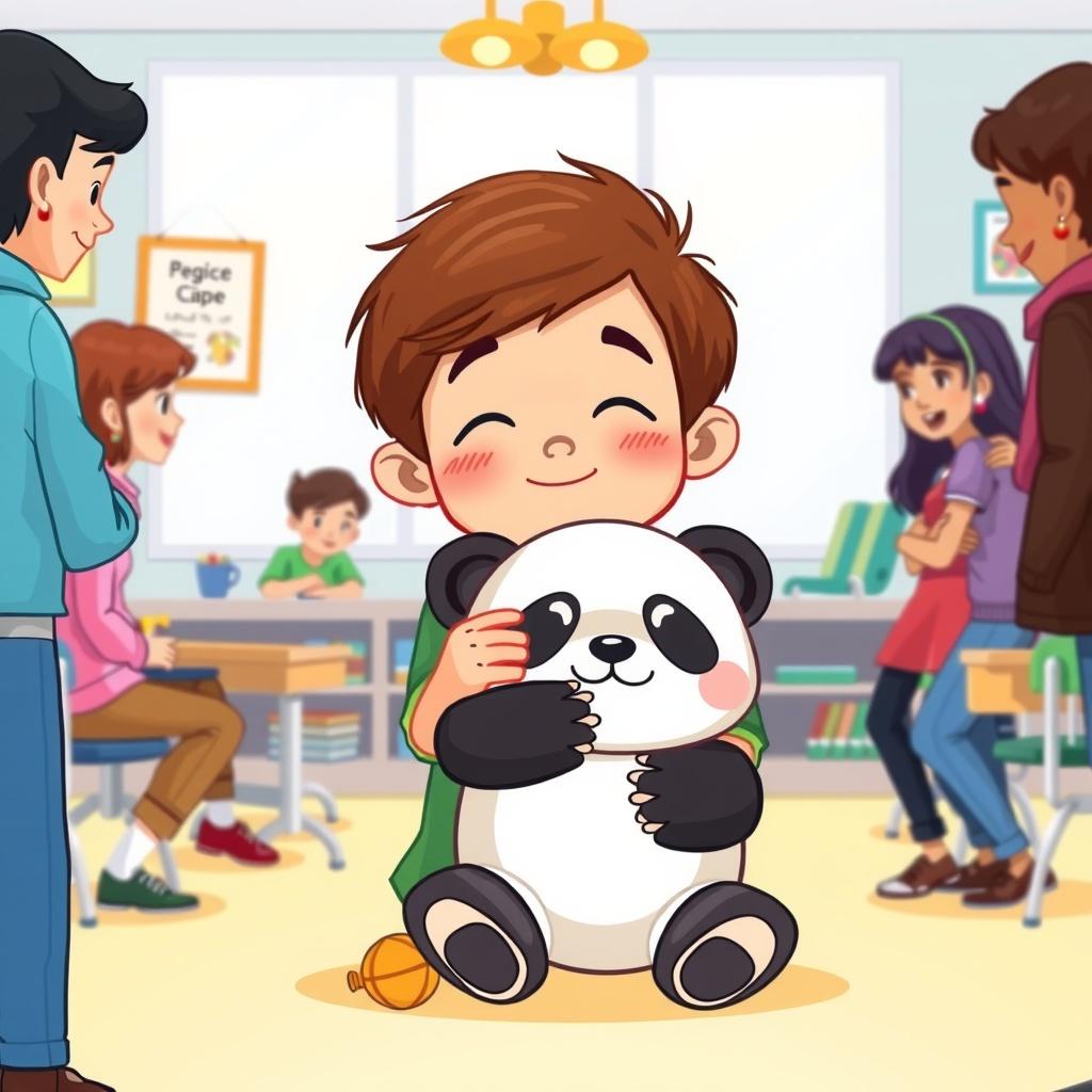 The Boy and His Panda Teddy