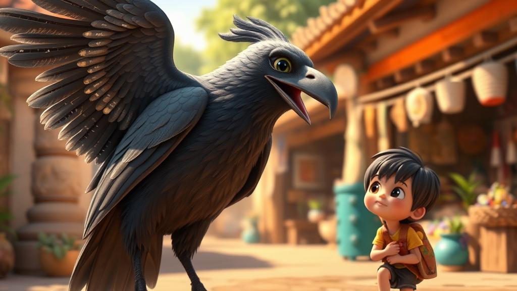 The Clever Crow and the Curious Child