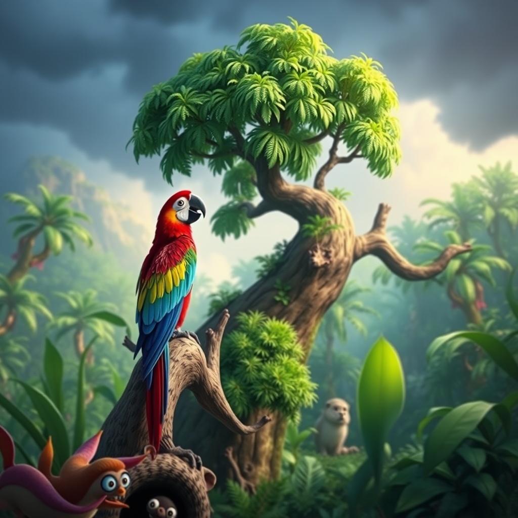 The Boastful Parrot and the Kind Tree