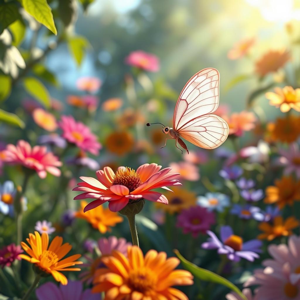 The Hungry Butterfly and the Beautiful Flower