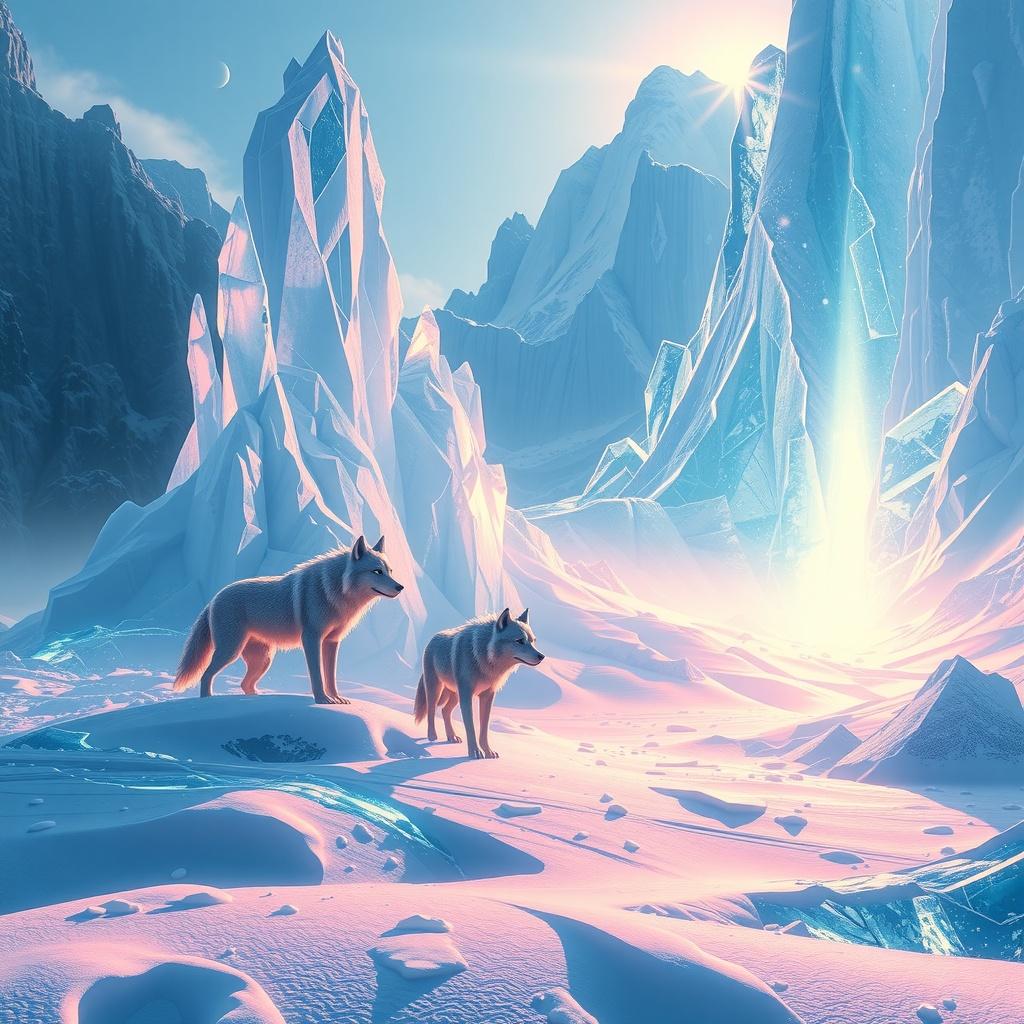 Crystal Wolves of the Glacier