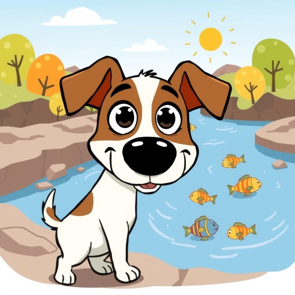The Big-Eyed Dog's Fishing Adventure