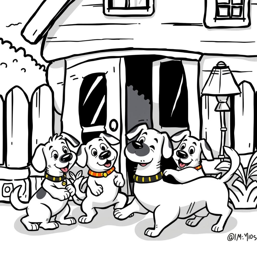 Cartoon Dogs’ House Adventures