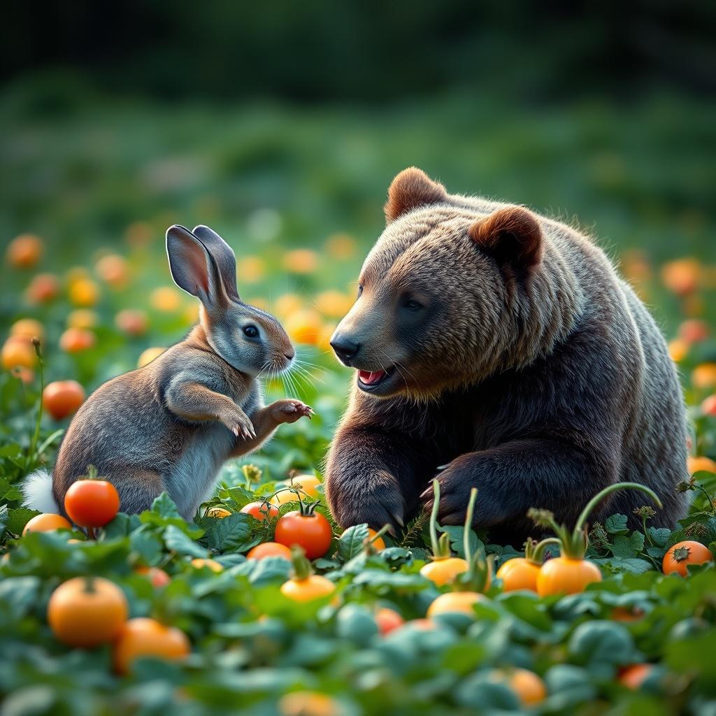 The Clever Rabbit and the Lazy Bear