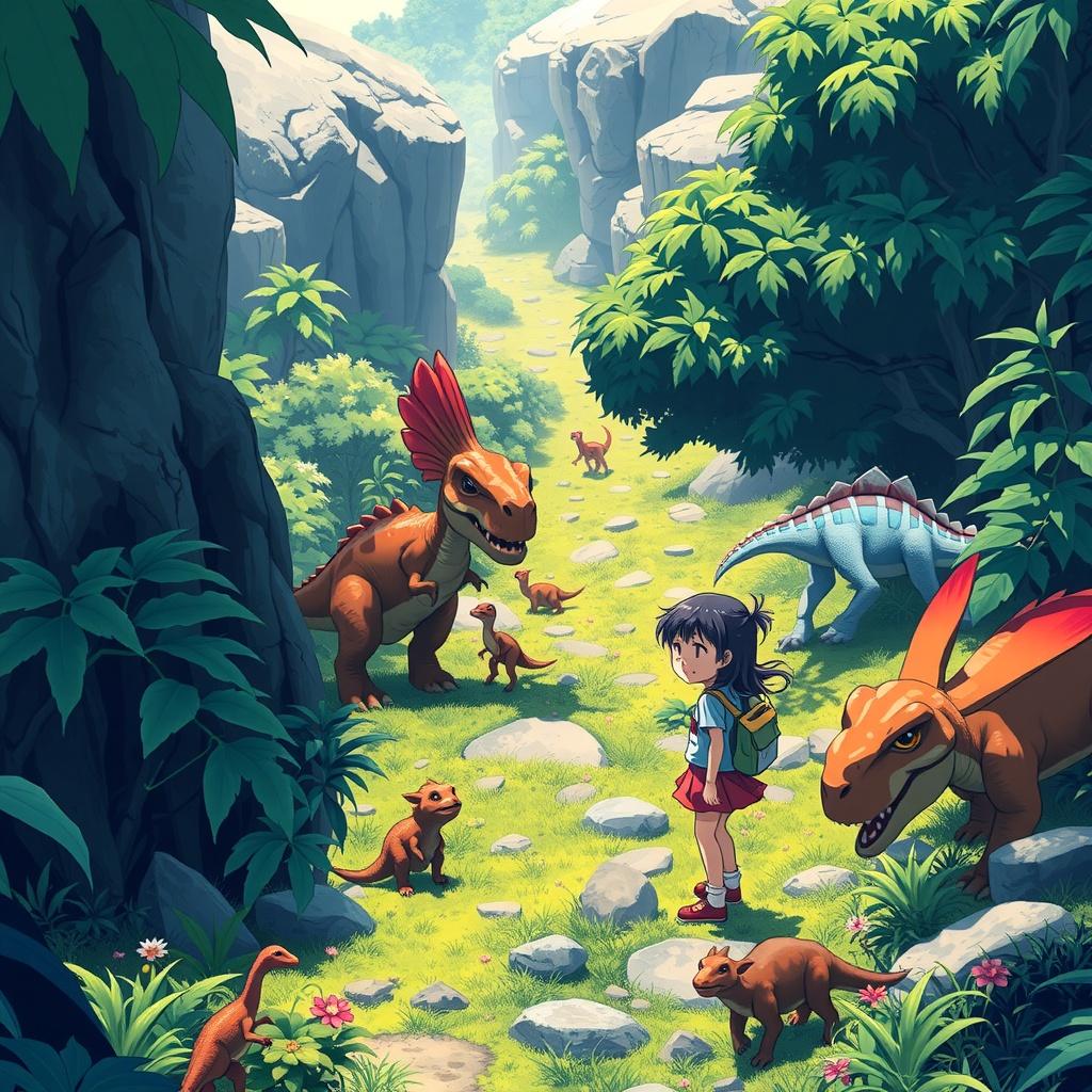 The Little Girl in Dinosaurs Land