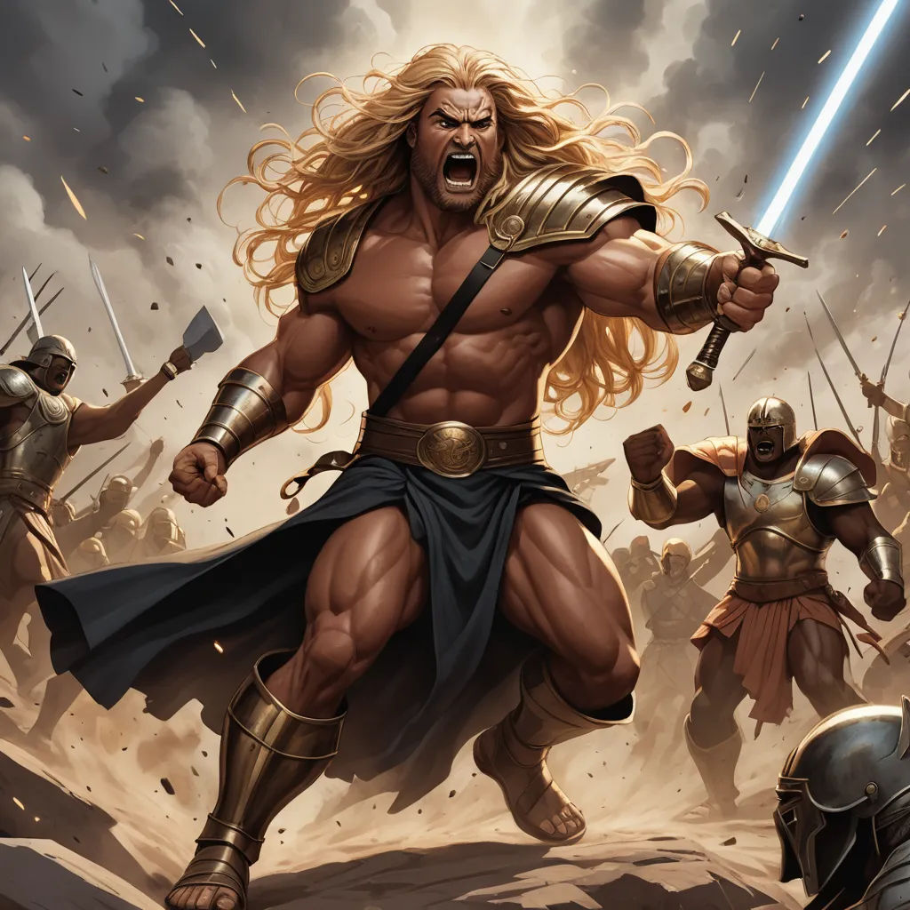 a painting of a man with a sword and two other men in armor and armor with swords in his hands, fantasy art, a comic book panel, Donato Giancola, magic the gathering artwork