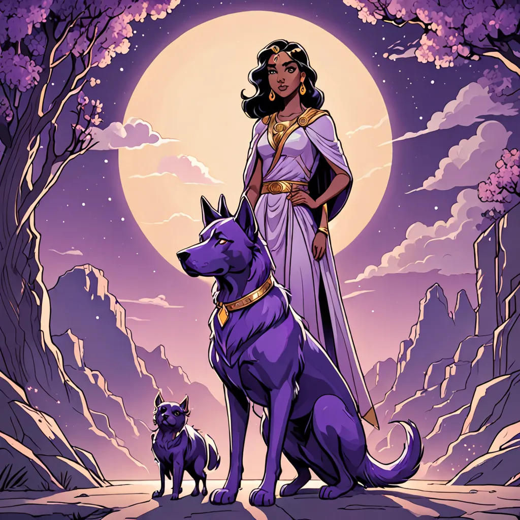 The Scary Goddess and Her Purple Dog