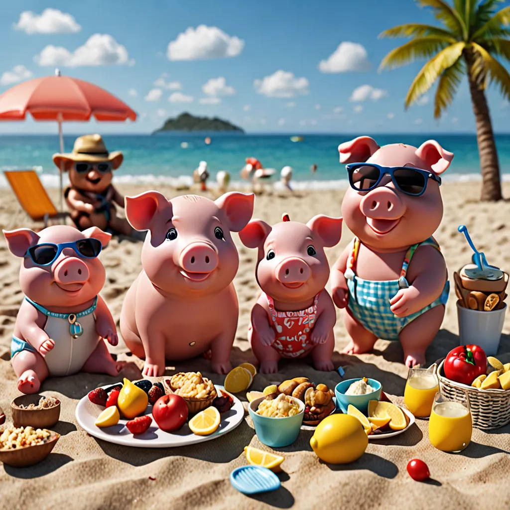 Piggy Plastic's Seaside Adventure