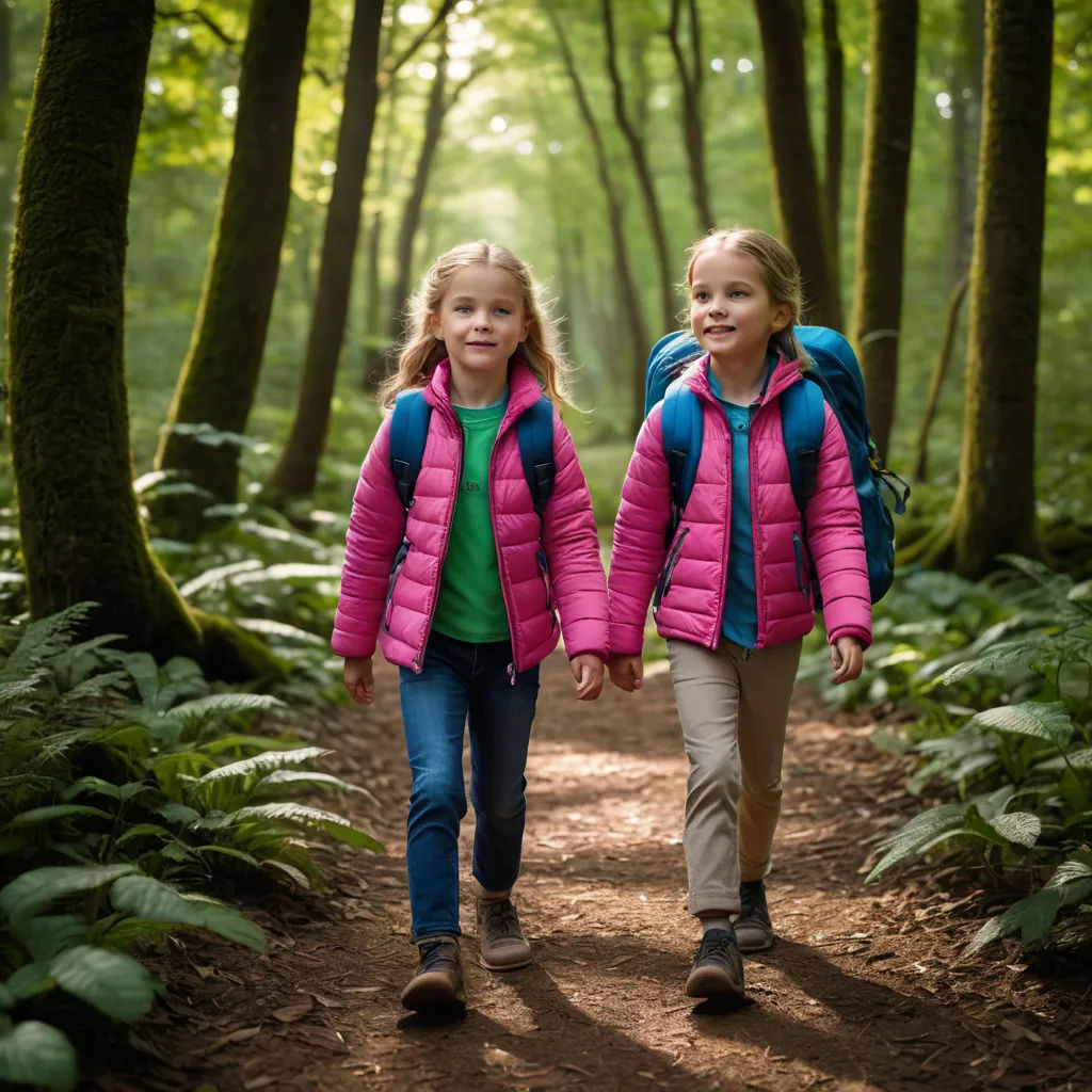 two girls walking down a path in the woods together, both wearing jackets and jackets, with backpacks on, heidelberg school, a stock photo, Daniel Lieske, promotional image