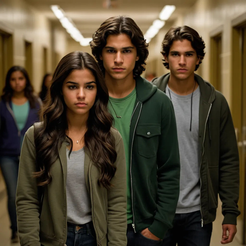 a group of people standing in a hallway together in a hallway with a hallway leading to the hallway and a hallway leading to the hallway leading to the hallway, northwest school, a poster, Everett Warner, promotional image
