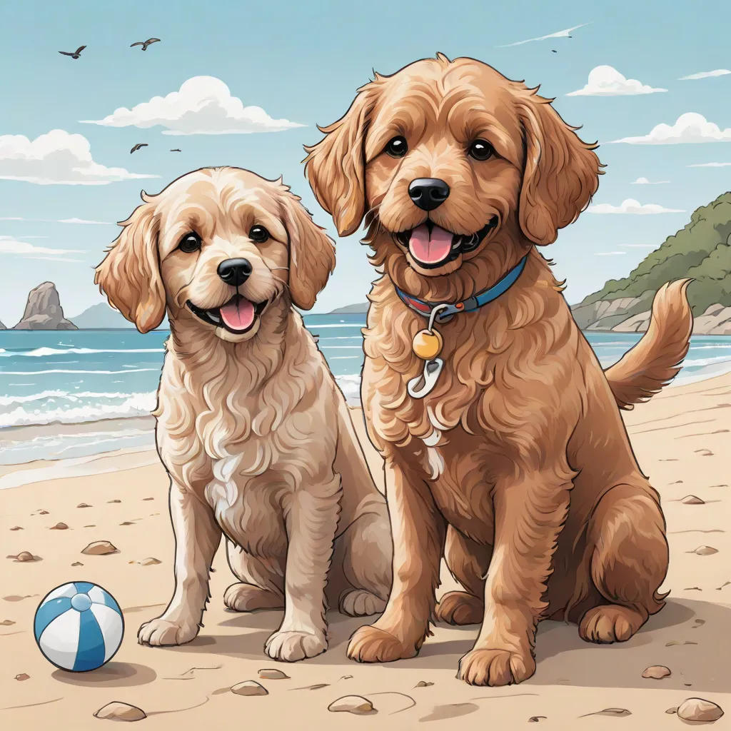 Loki and Lucy's Beach Adventure