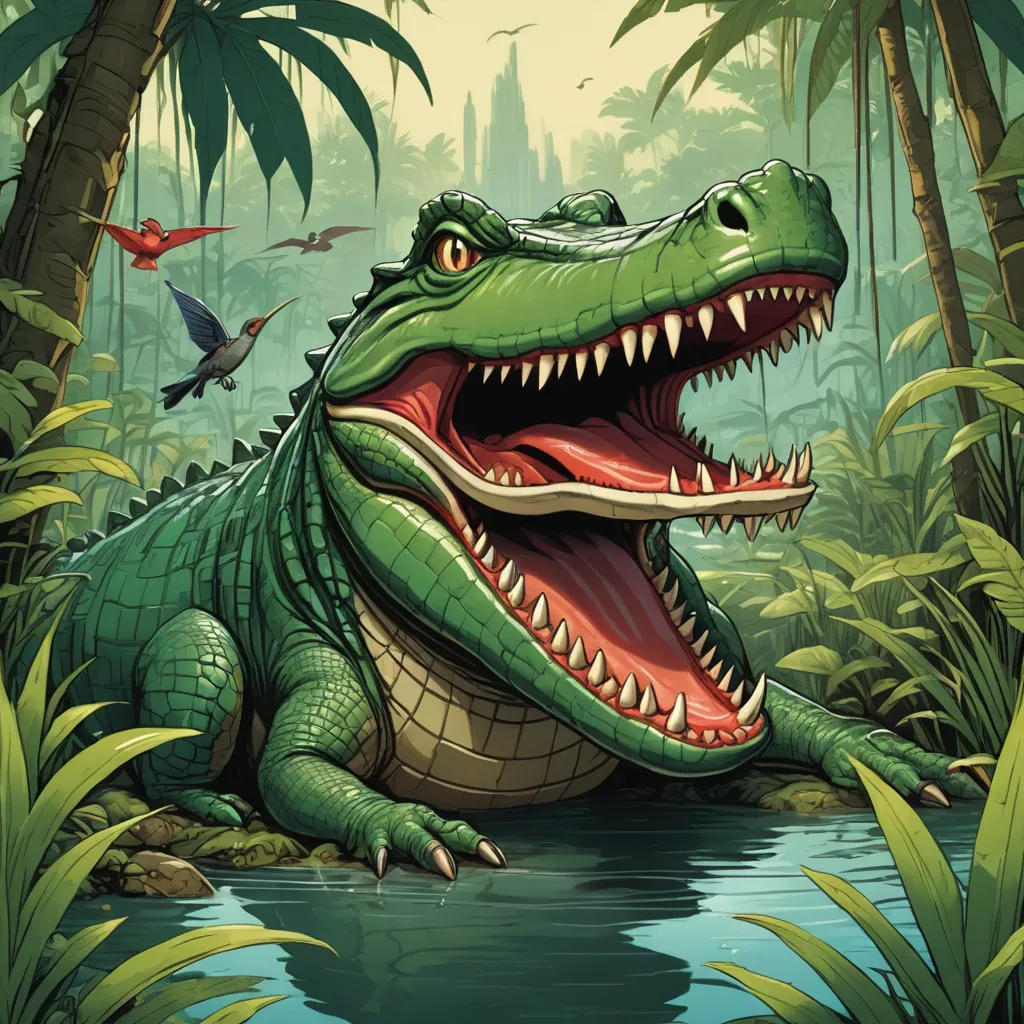 The Crocodile and the Toothpick Bird