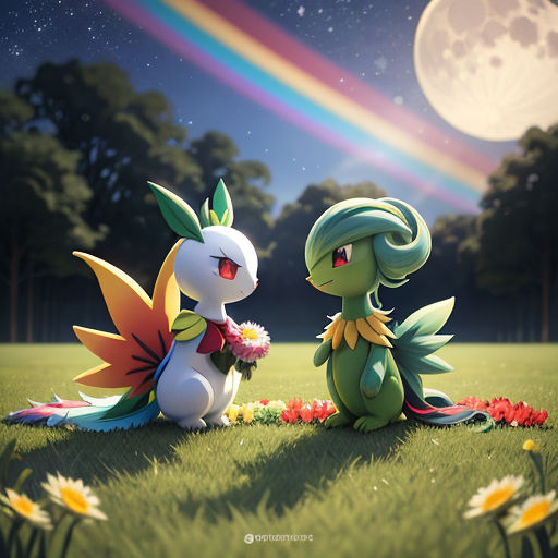 Download Magical Mega Gardevoir Under A Full Moon Wallpaper