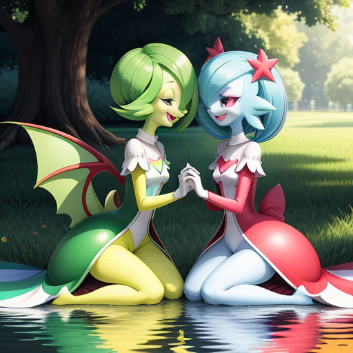 Touching Shiny Gardevoir by ClairePxl on DeviantArt