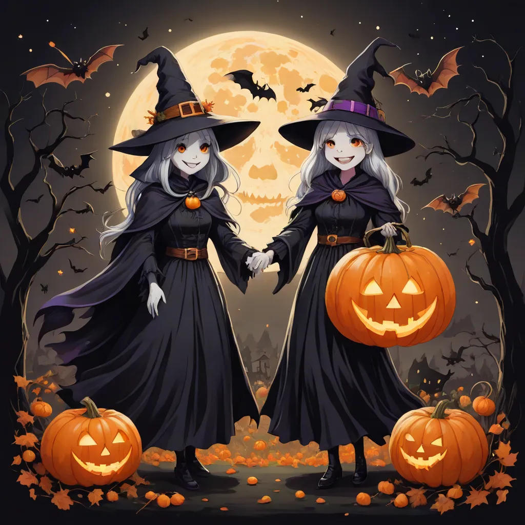 Spooky Friends on Halloween Night