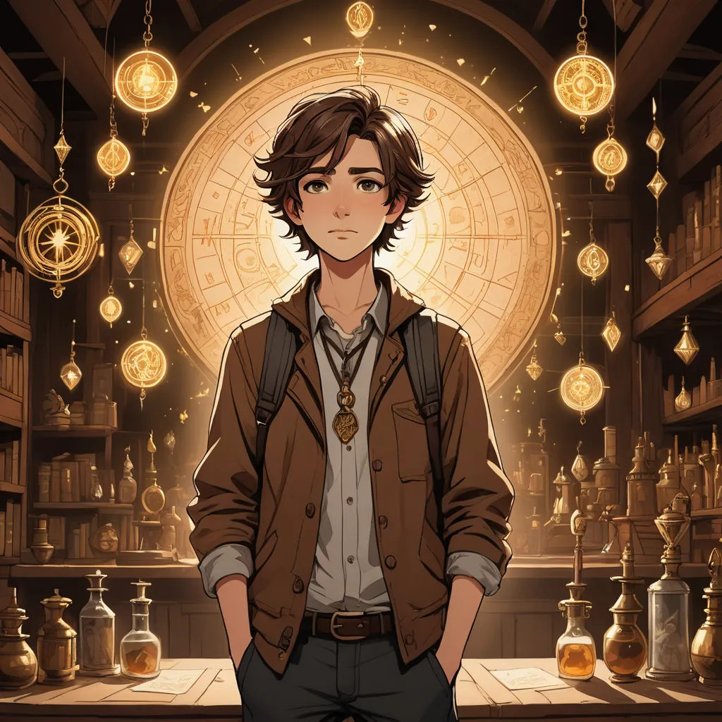 a man standing in front of a book shelf filled with books and a clock on the wall behind him, fantasy art, a character portrait, Cedric Seaut (Keos Masons), rossdraws global illumination