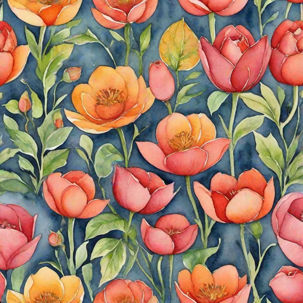 a painting of a bunch of flowers on a blue background with watercolors on paper and paper with a watercolor effect, cloisonnism, a watercolor painting, Annabel Kidston, in gouache detailed paintings