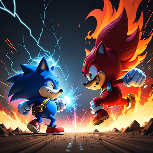 fire fire sonic vs mario