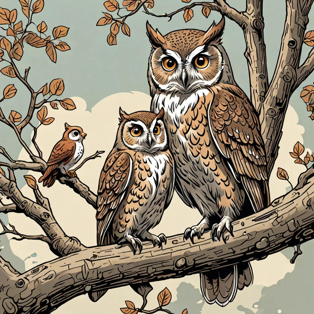 The Wise Owl and the Curious Squirrel