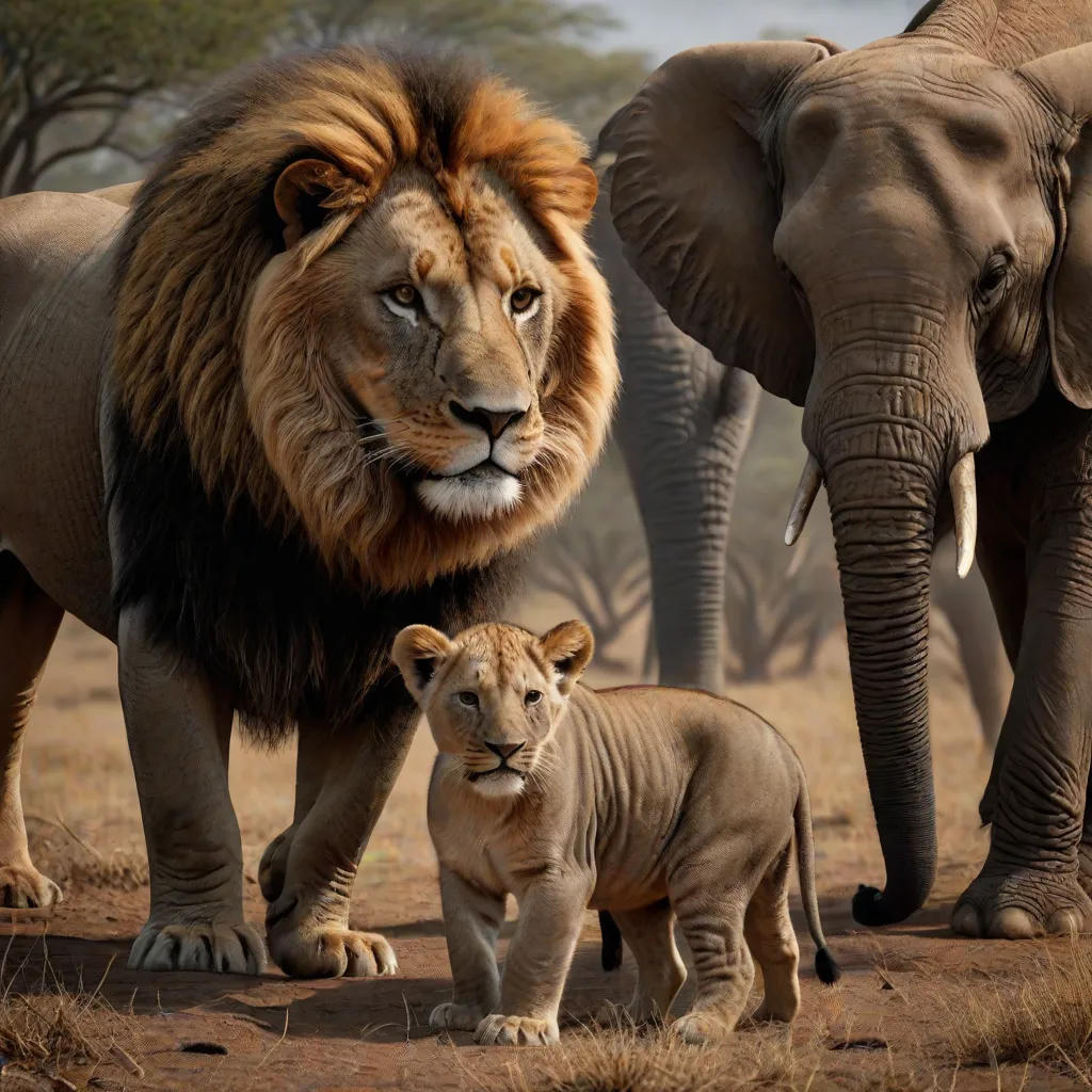 The Lion and the Elephant: A Tale of Friendship