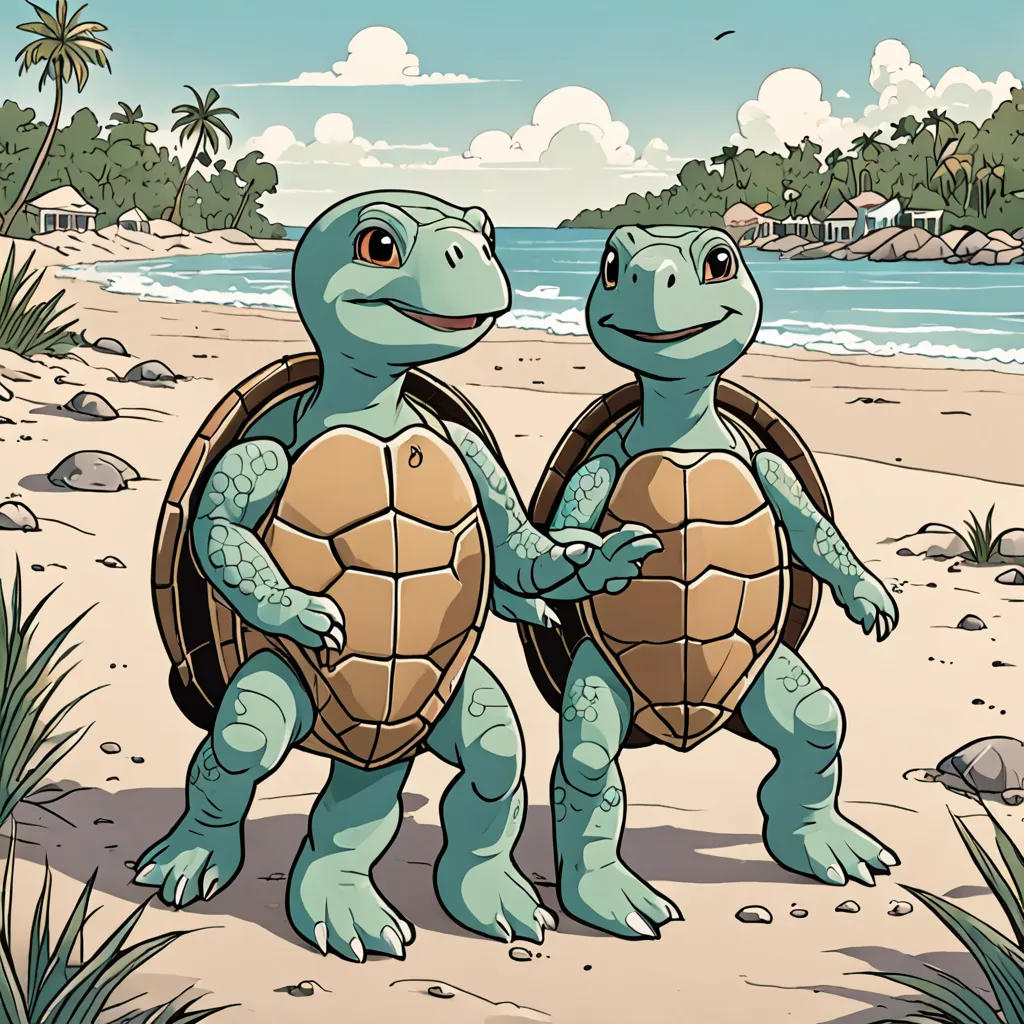 The Turtle Sisters' Beach Adventure