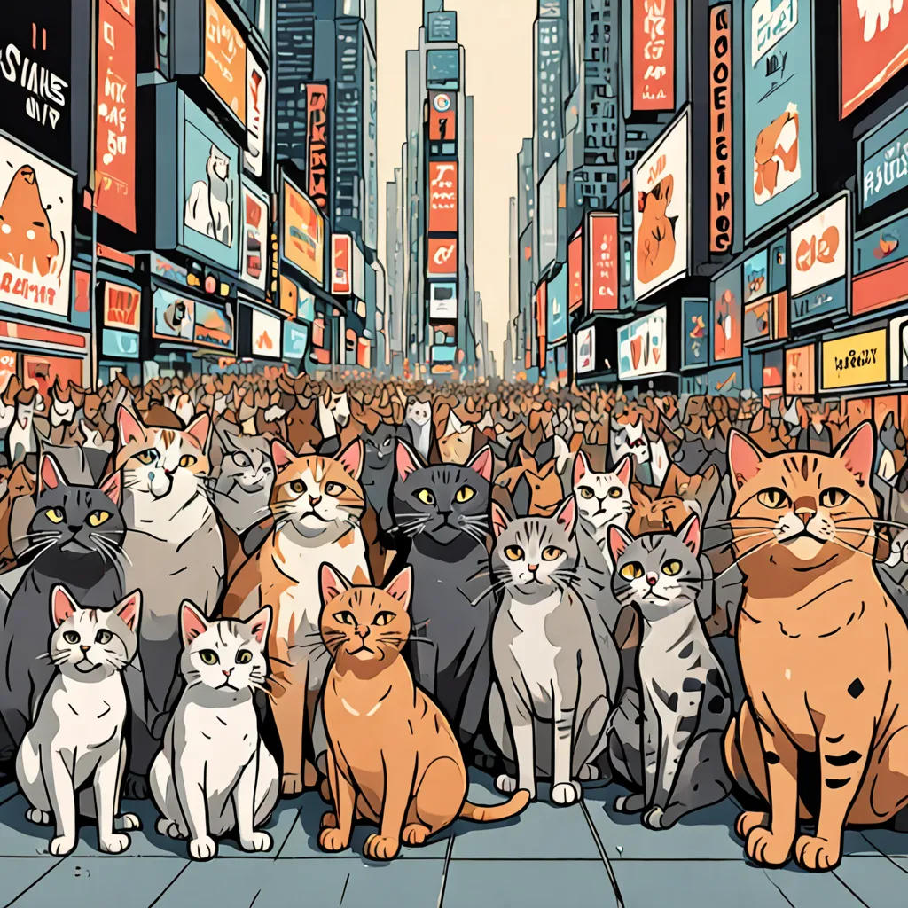 The Gathering of Cats at Times Square
