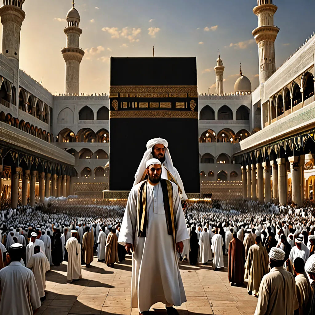 a large group of people standing in front of a building with a large screen in the background of the picture, hurufiyya, a detailed matte painting, Altoon Sultan, cinematic photography