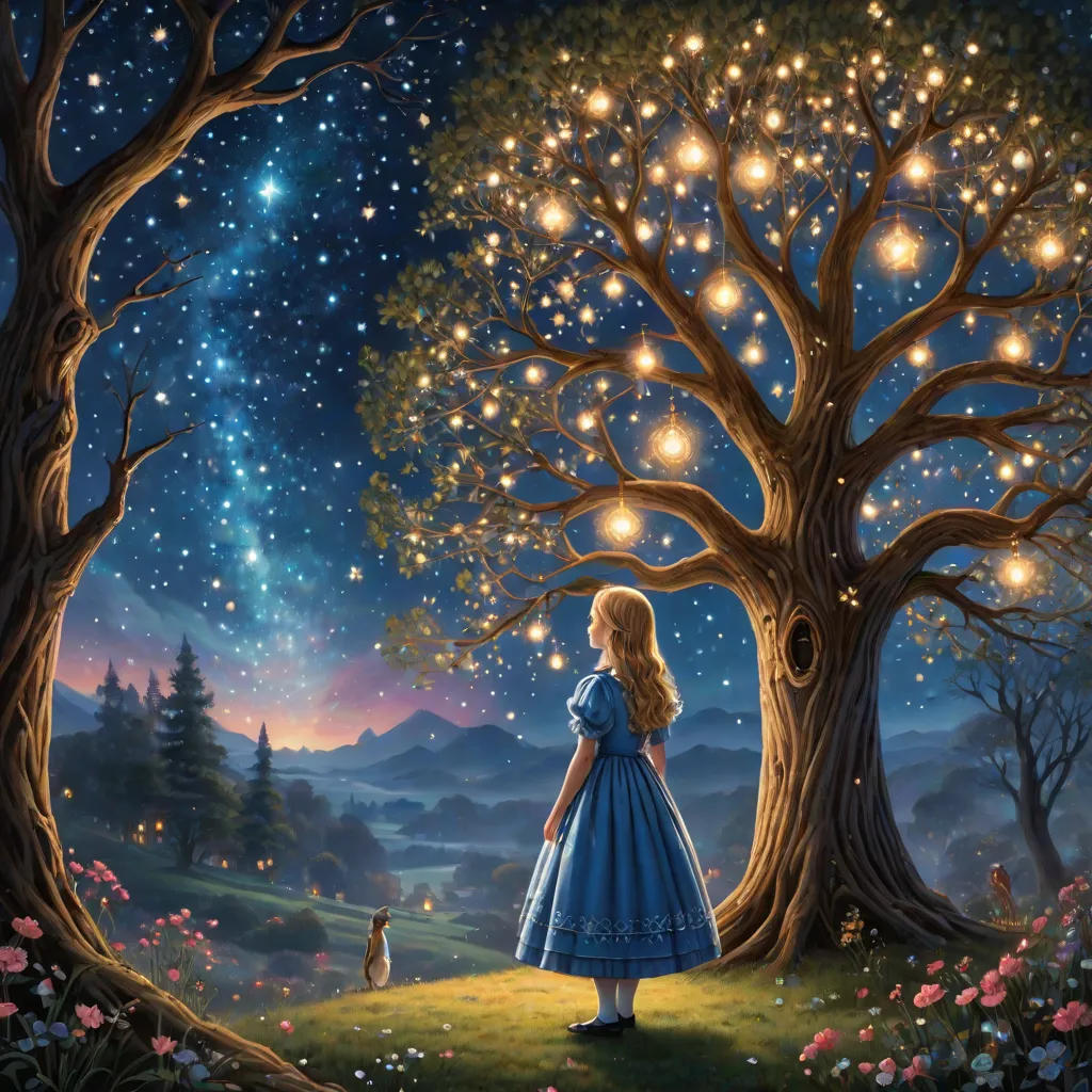 Alice and the Starlit Tree
