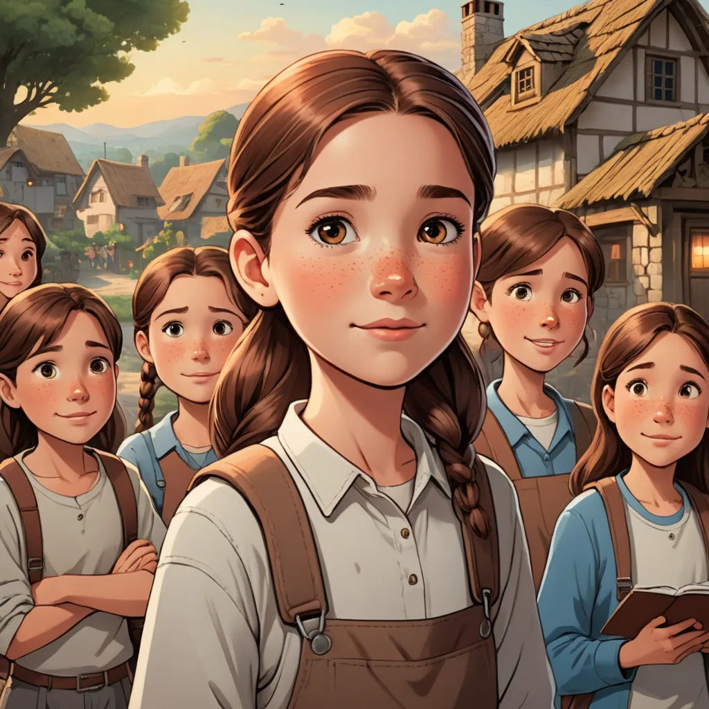 a group of people standing in front of a house with a woman holding a book in her hands and a man standing behind her, paris school, a storybook illustration, Anne Said, official art