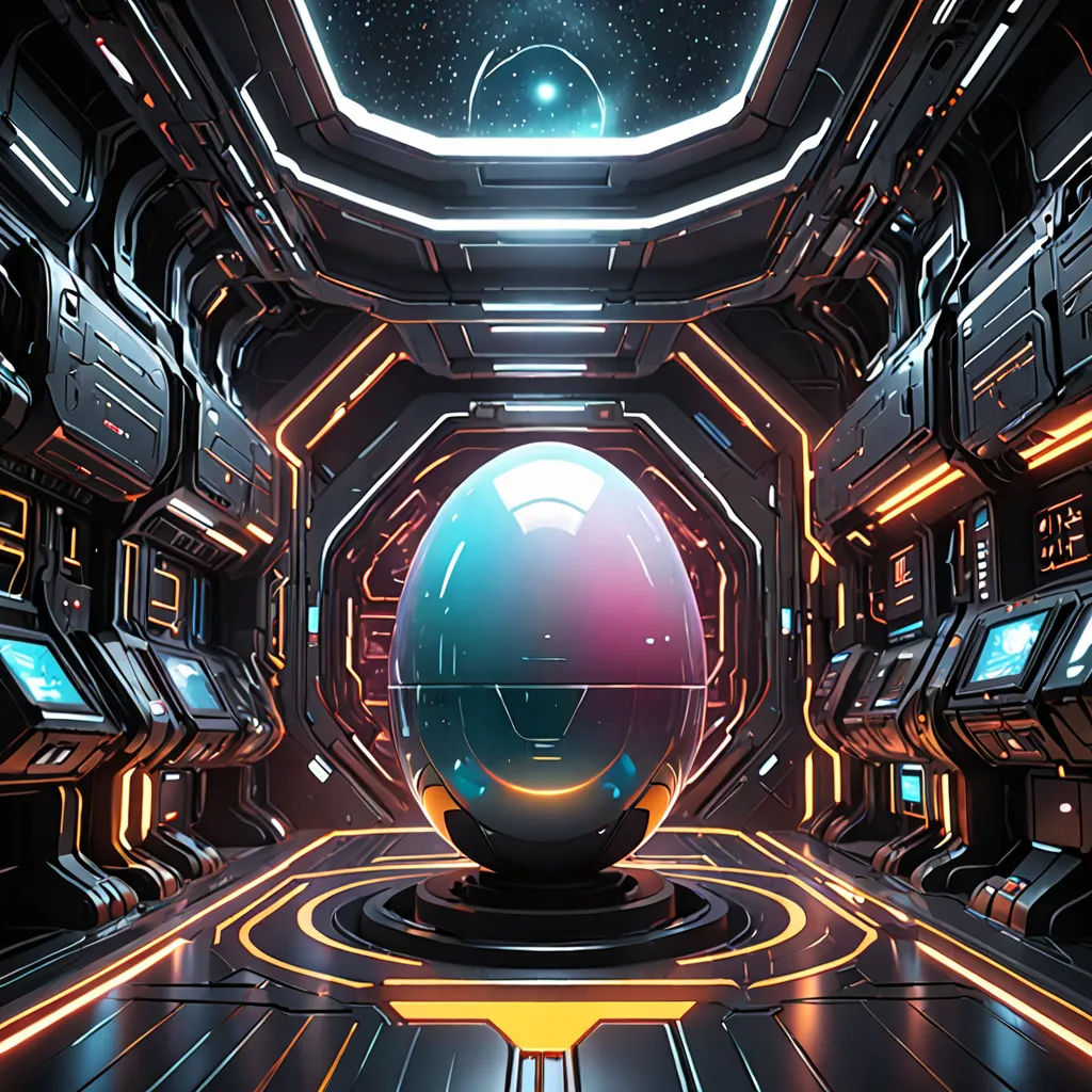 a sci - fi fi fi tunnel with a large ball in the center of it and a bright light at the end, computer art, a computer rendering, Filip Hodas, rossdraws global illumination