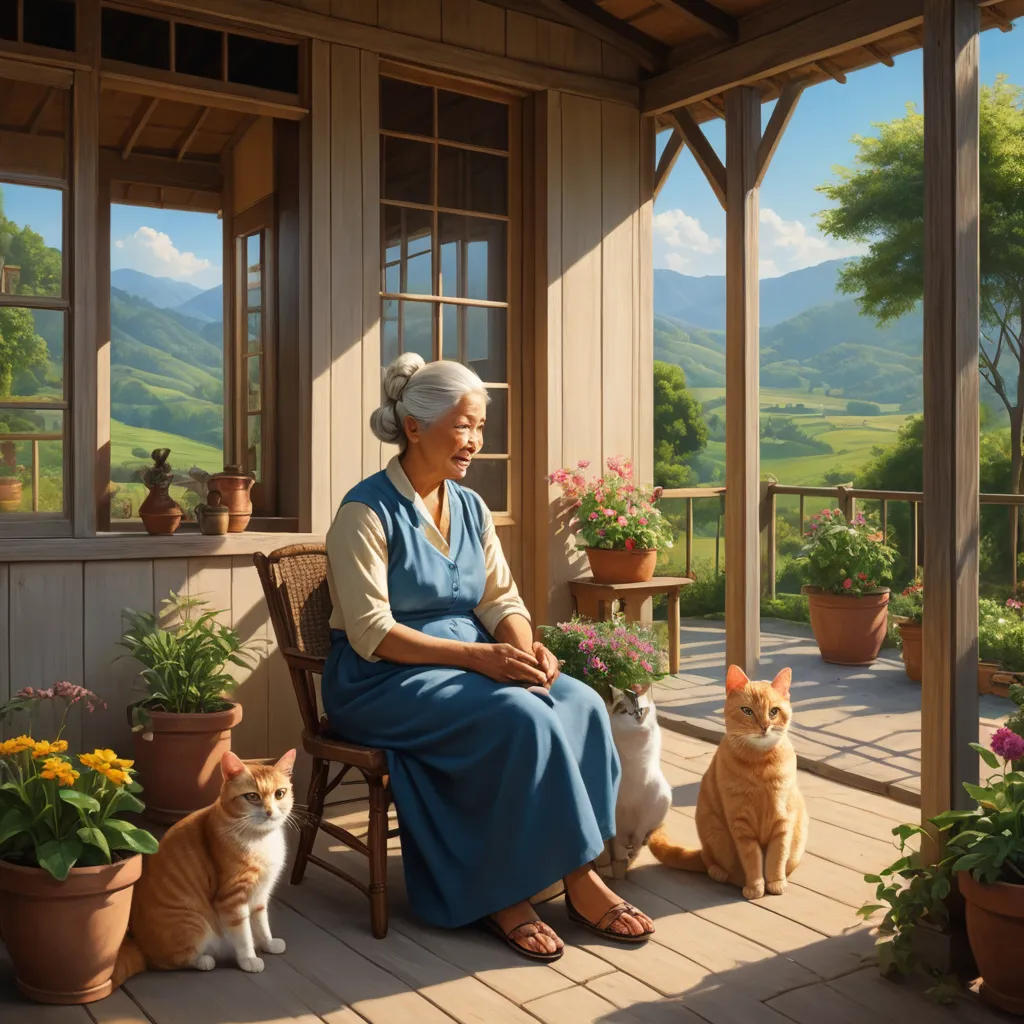 Grandma Mishu and the Loyal Cat