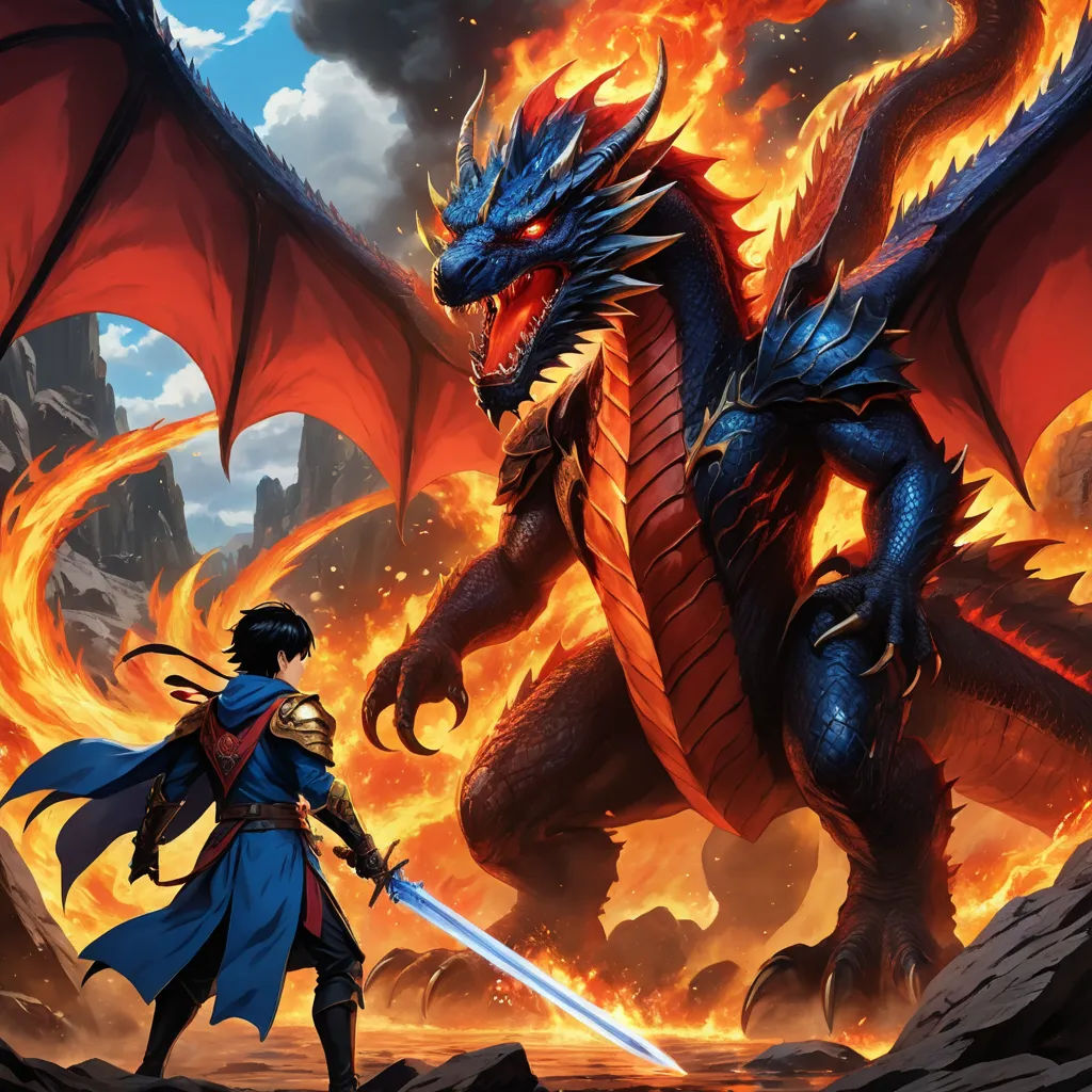 a woman standing next to a dragon on a mountain with a sword in her hand and a fire breathing dragon behind her, fantasy art, a comic book panel, Andreas Rocha, dragon art