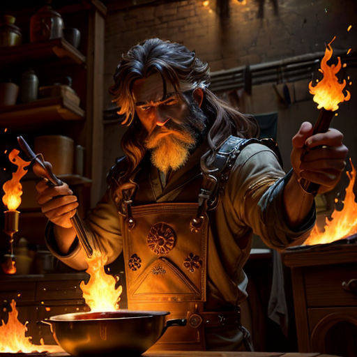 a man holding a cell phone in front of a bowl of fire and a fireball in the air