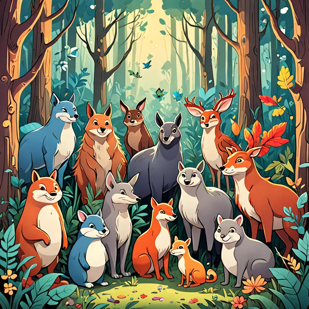 The Enchanted Forest and the Friendship of the Animals